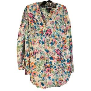 Lane Bryant Floral Tunic Blouse Size 26/28